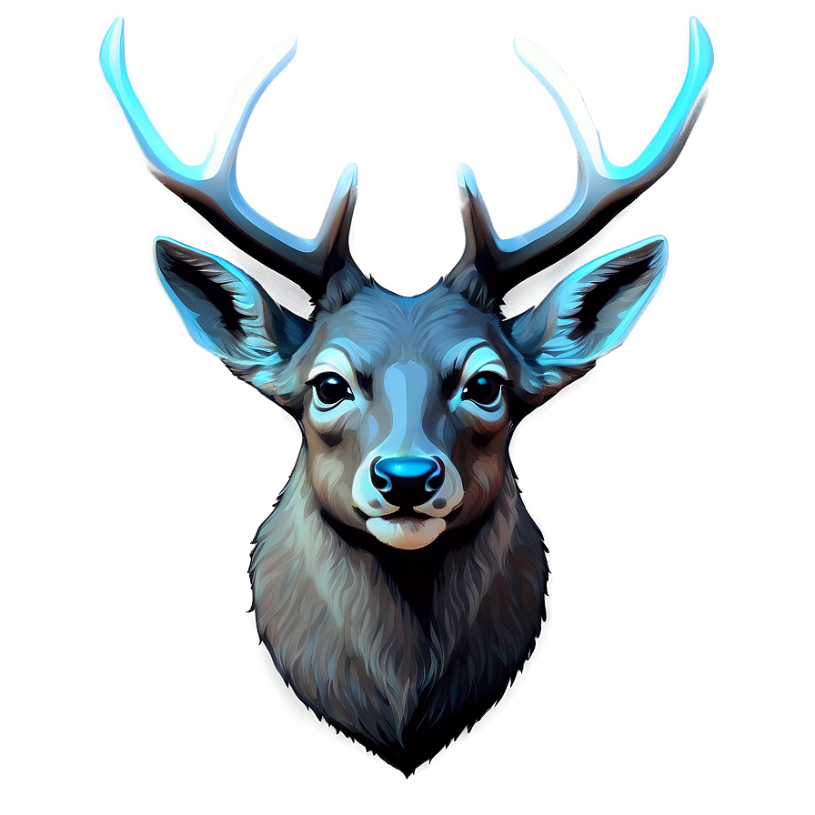 Animated Deer Head Cartoon Png Llm3 PNG Image