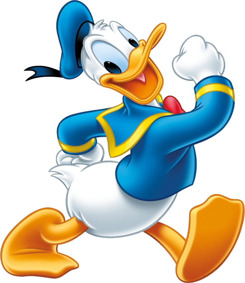 Animated Duck Character Strutting PNG Image