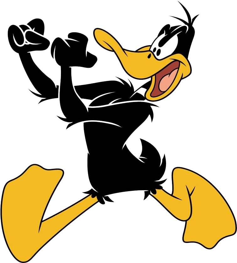 Animated Duck Joyful Expression PNG Image