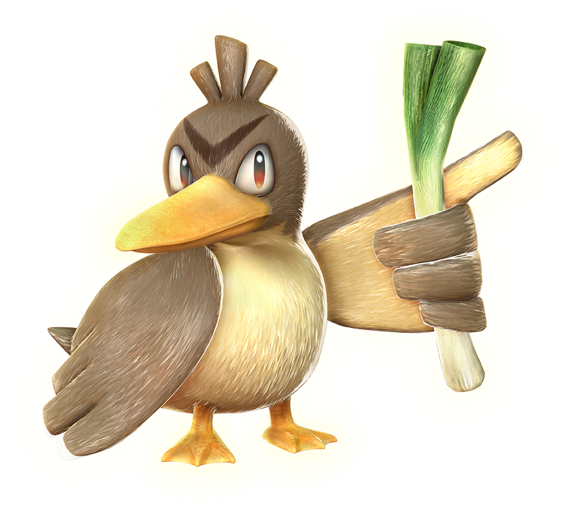 Animated Duckwith Leek PNG Image