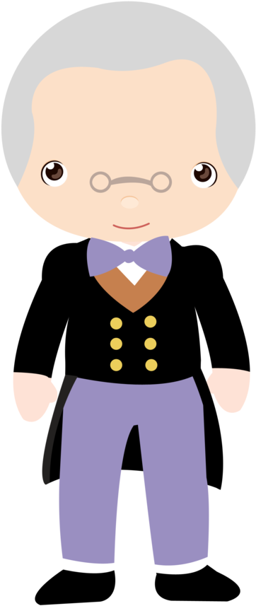 Animated Elderly Gentleman Character PNG Image