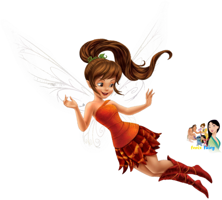 Animated Fairy Character Flying PNG Image