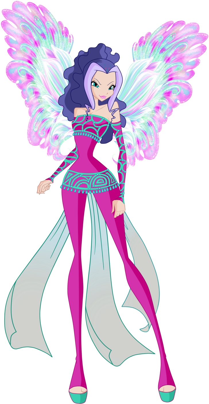 Animated Fairywith Iridescent Wings PNG Image