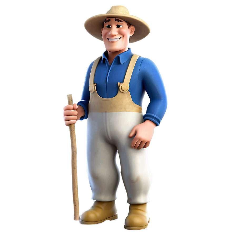 Animated Farmer Figure Png 05242024 PNG Image