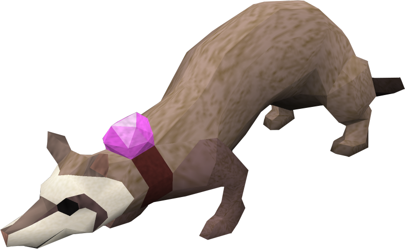 Animated Ferretwith Purple Gem PNG Image