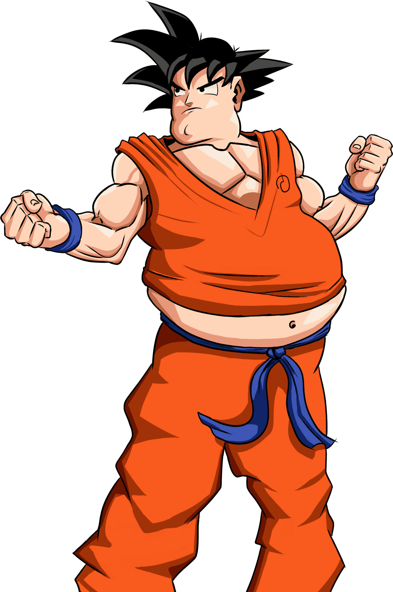 Animated Fighterin Orange Gi PNG Image