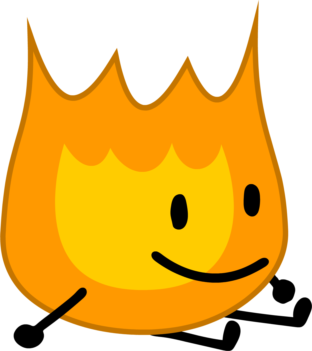 Animated Fire Character Smiling.png PNG Image