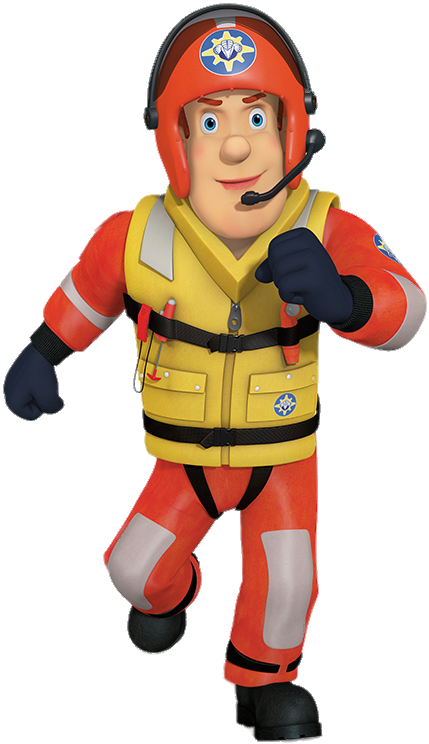 Animated Firefighter Character PNG Image