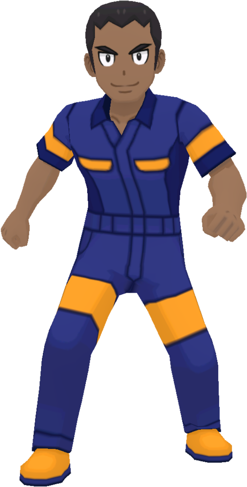 Animated Firefighter Standing Pose PNG Image