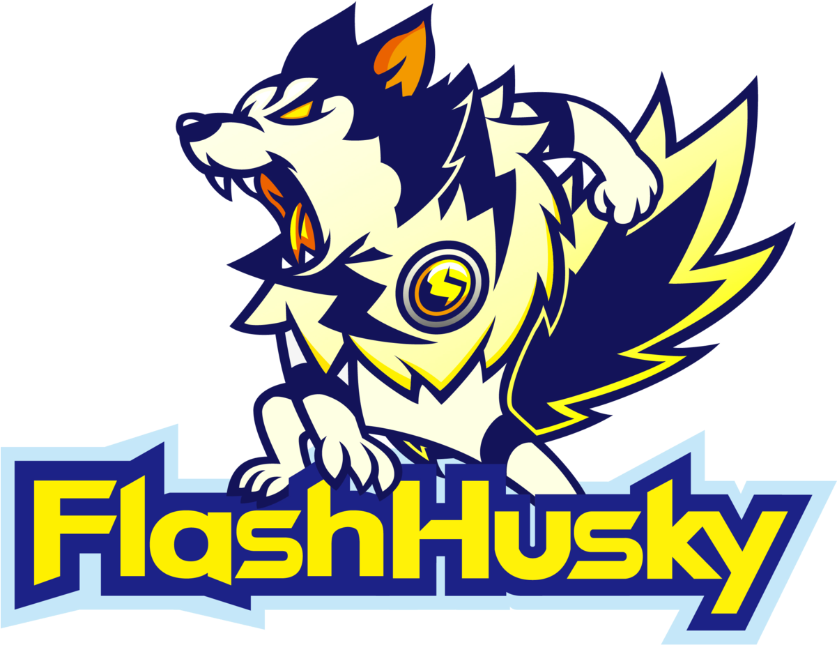 Animated Flash Husky Logo PNG Image