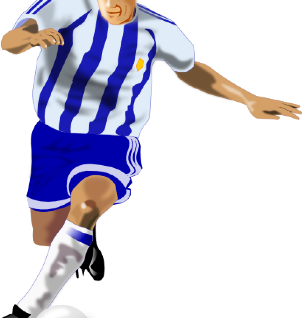 Animated Football Playerin Action PNG Image