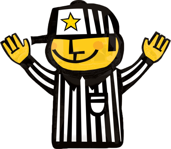 Animated Football Referee Smiley PNG Image