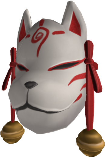 Animated Fox Mask3 D Model PNG Image