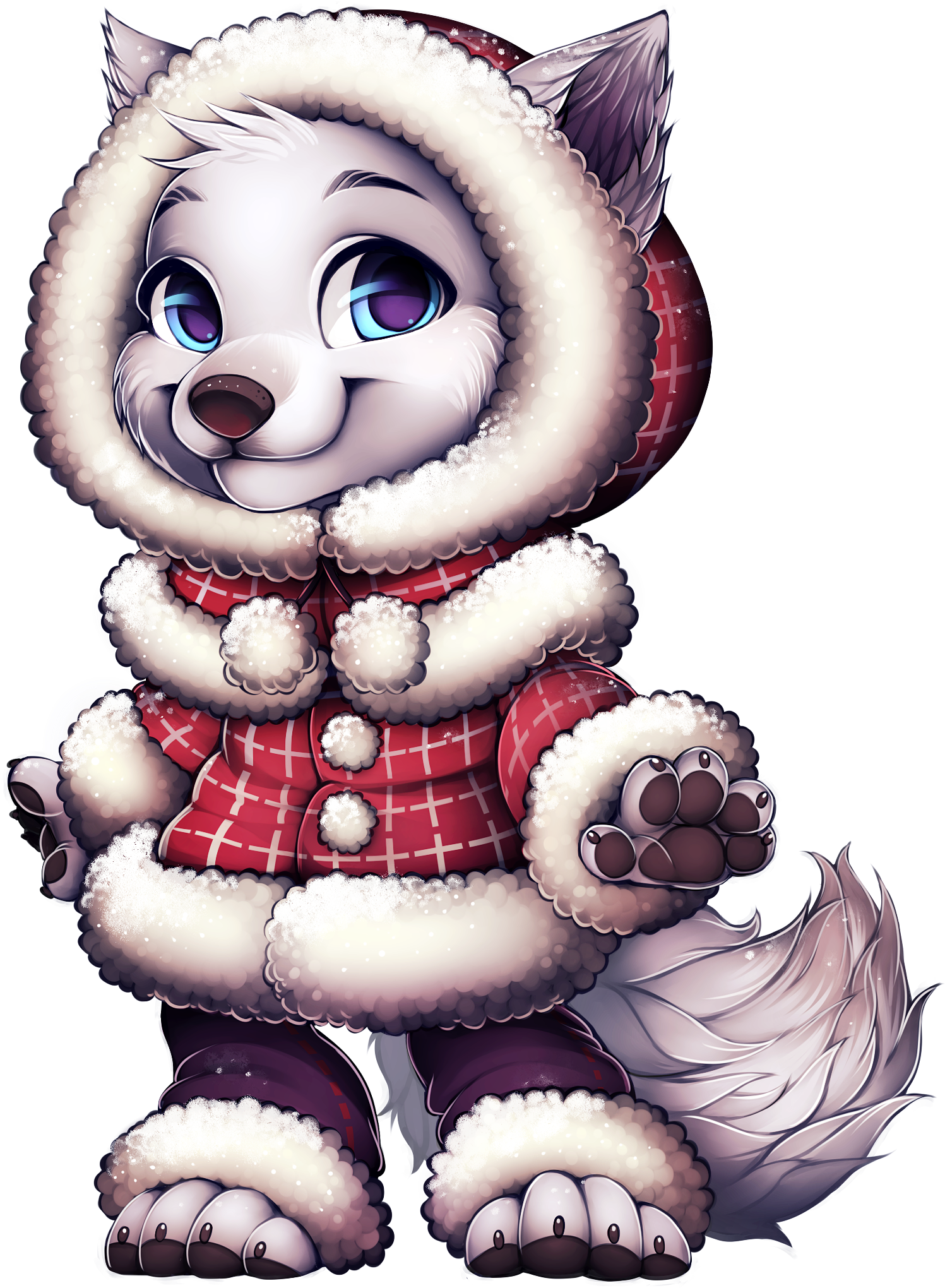 Animated Foxin Winter Apparel PNG Image