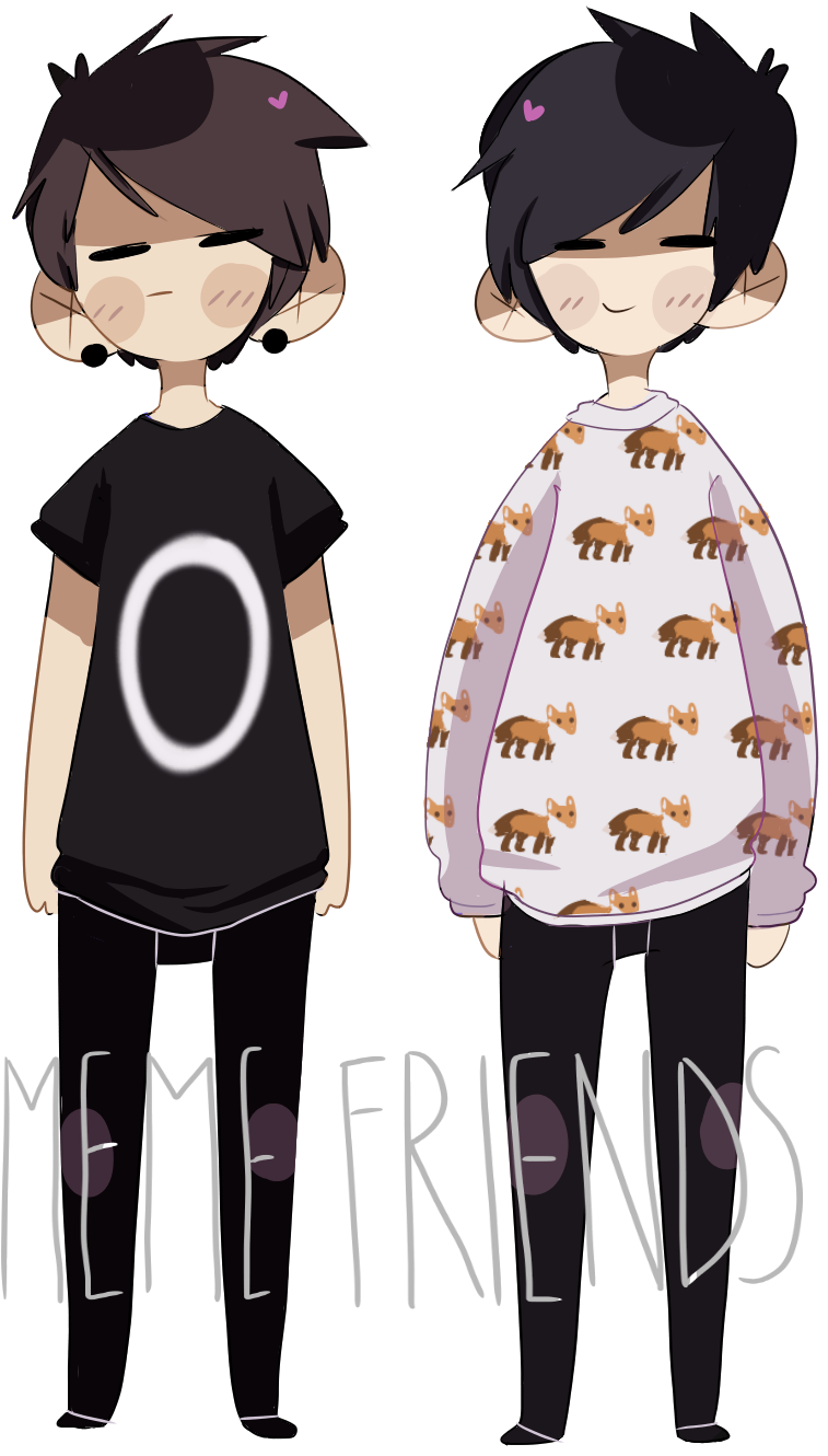 Animated Friends Two Styles PNG Image