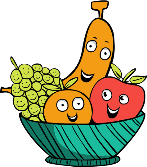 Animated Fruit Basket Friends PNG Image