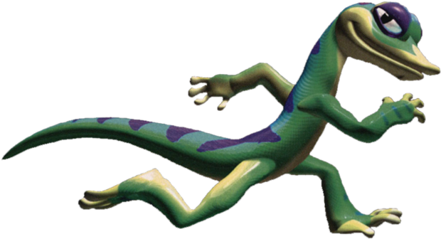 Animated Gecko Character Running PNG Image