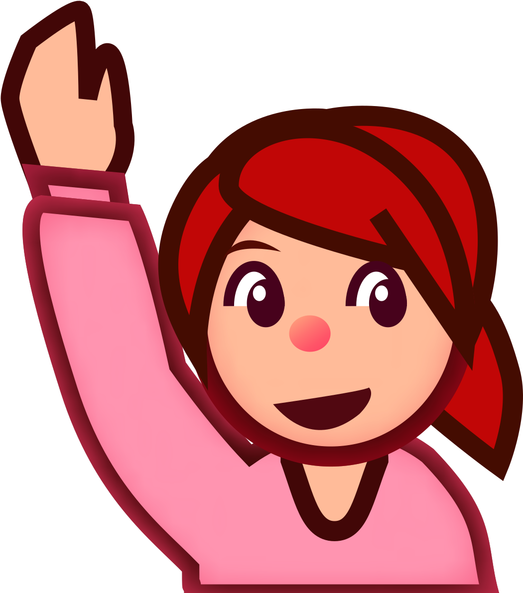 Animated Girl Shrugging Emoji PNG Image