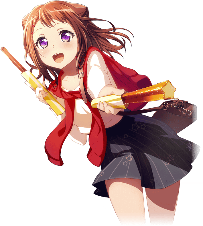 Animated Girl With Bangsand Snack PNG Image