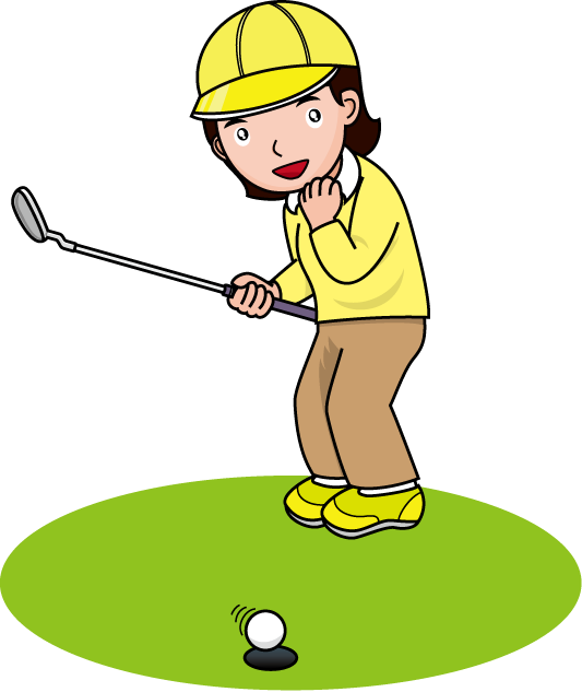 Animated Golfer Readyto Swing PNG Image