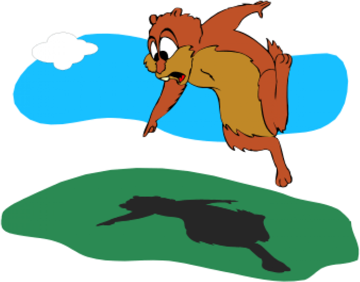 Animated Groundhog Jumping Shadow PNG Image