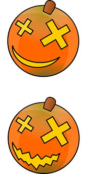 Animated Happy Sad Pumpkin Faces PNG Image