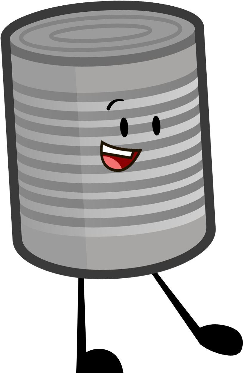 Animated Happy Tin Can Character PNG Image