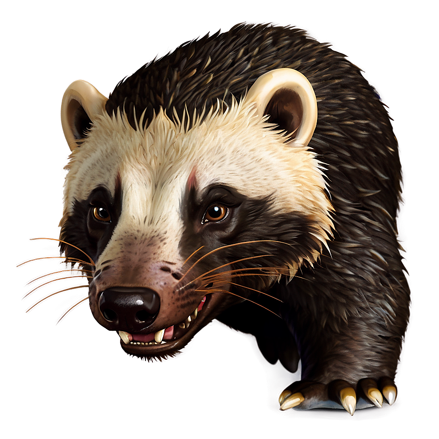 Animated Honey Badger Character Png Uap44 PNG Image