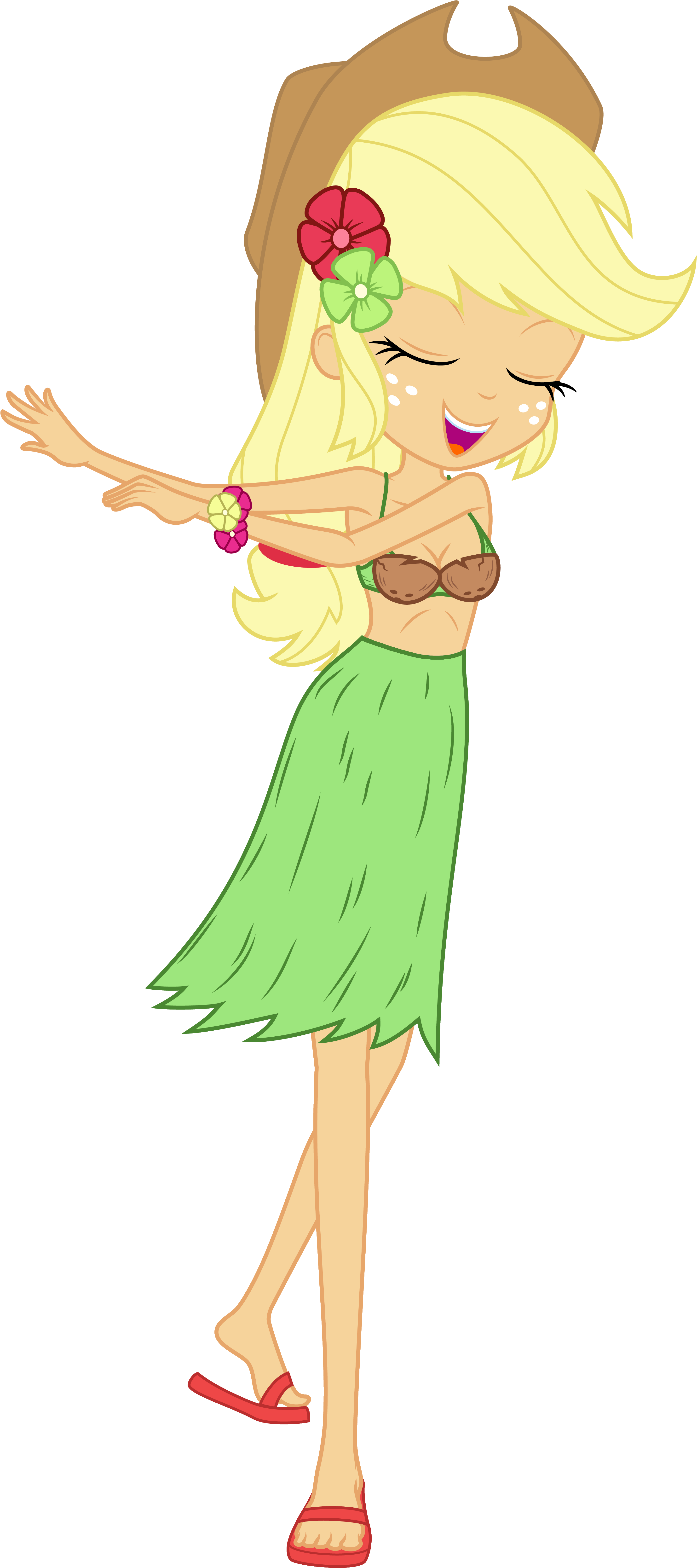 Animated Hula Girl Dancing PNG Image