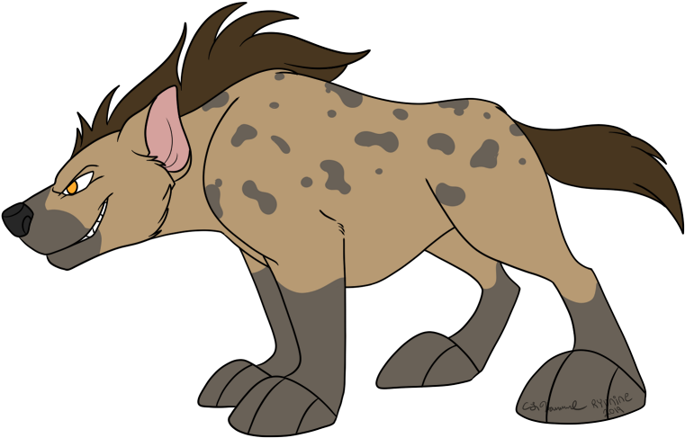 Animated Hyena Side View PNG Image