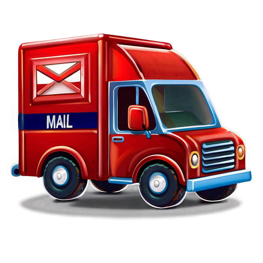 Animated Kids Mail Truck Png Tqf PNG Image