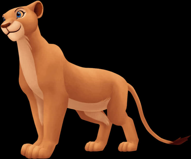 Animated Lion Cub Profile PNG Image