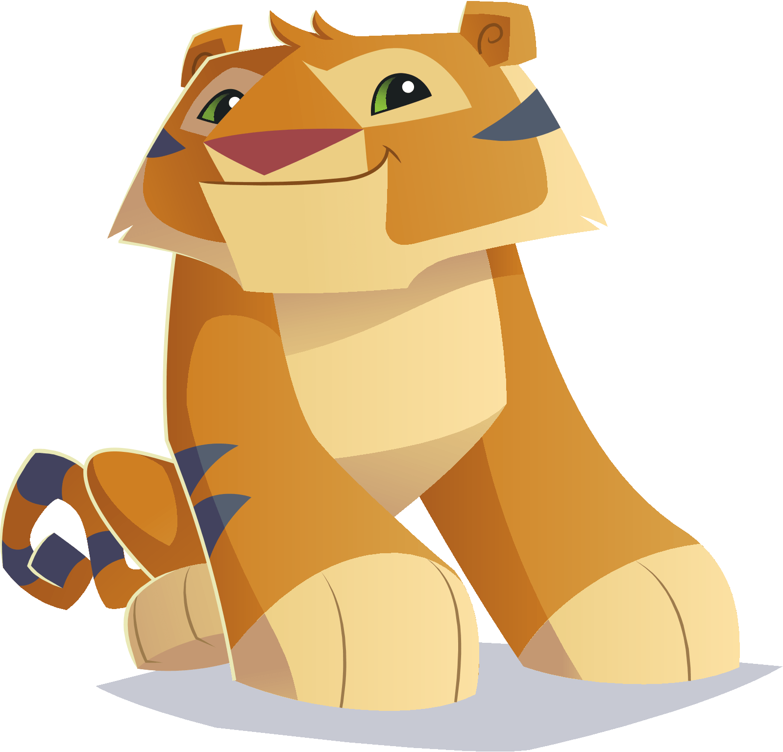 Animated Lion Cub Sitting PNG Image