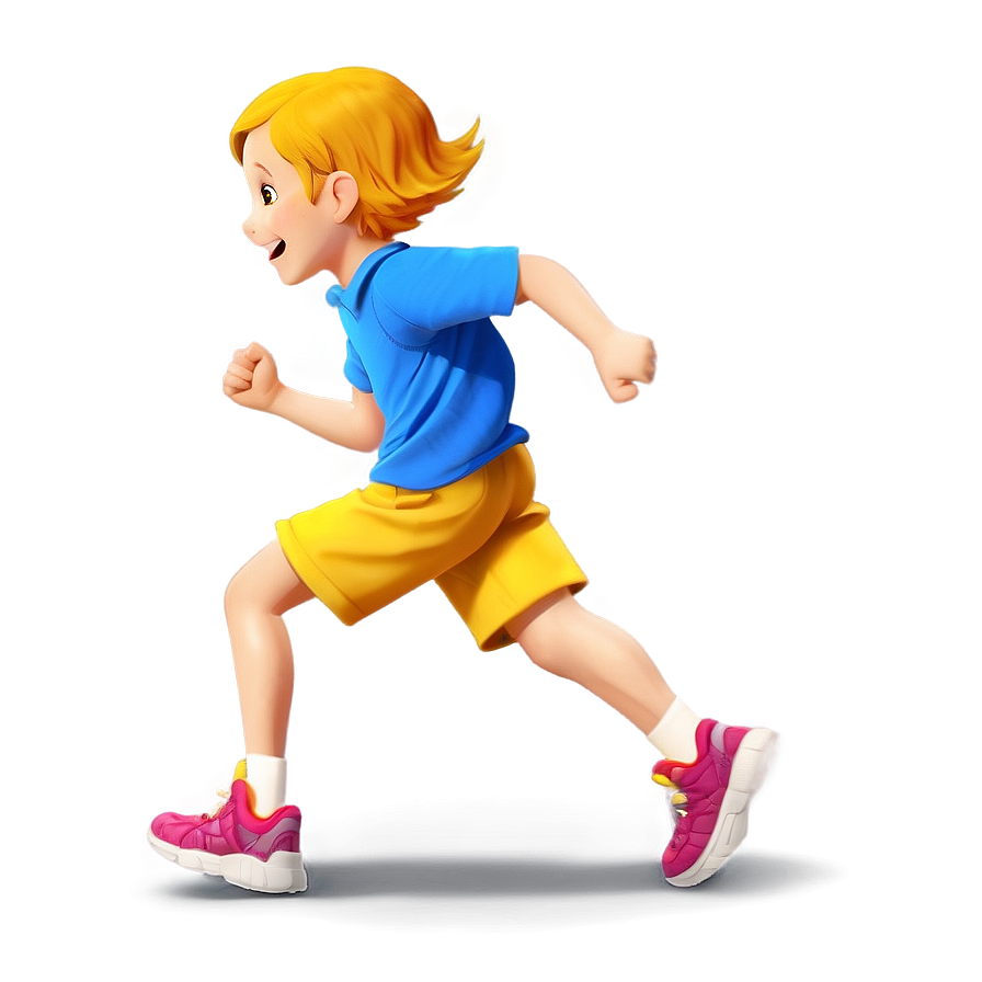 Animated Little Kid Running Png Gbk PNG Image