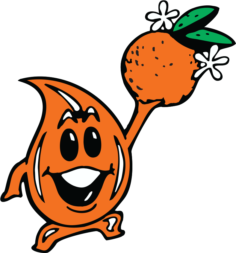 Animated Mandarin Character Holding Flower.png PNG Image