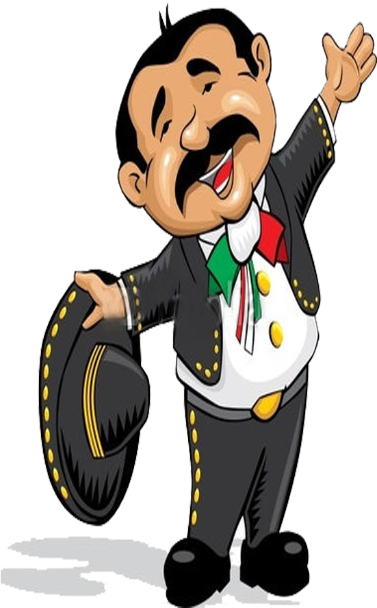 Animated Mariachi Singer Cartoon.png PNG Image