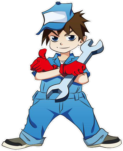 Animated Mechanic Character PNG Image