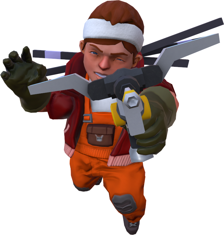 Animated Mechanic Character PNG Image