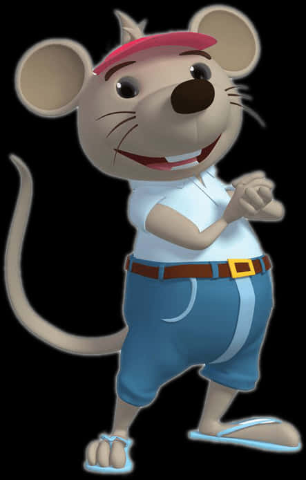 Animated Mouse Character Posing PNG Image