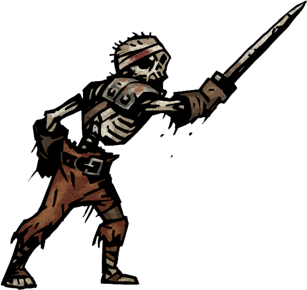 Animated Mummy Warrior Stance PNG Image