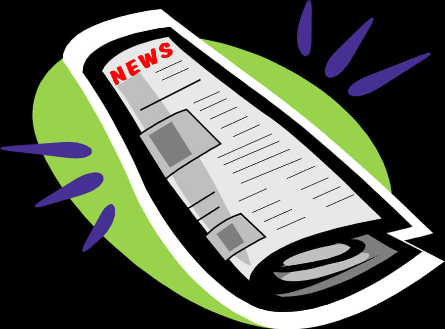 Animated Newspaper Graphic PNG Image