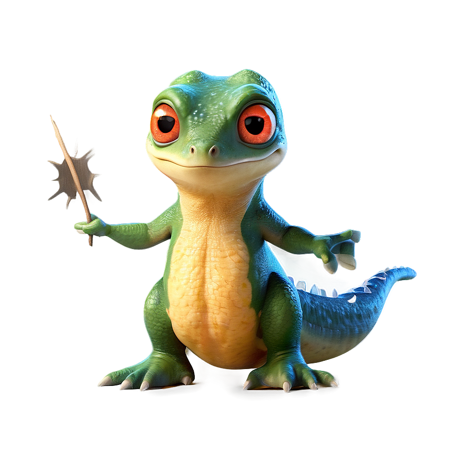 Animated Newt Character Png Gps PNG Image