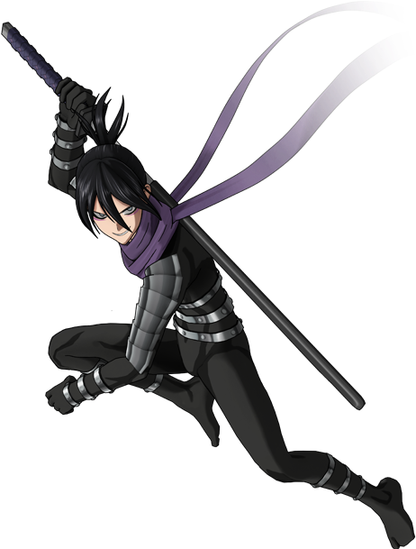 Animated Ninja Character With Sword PNG Image