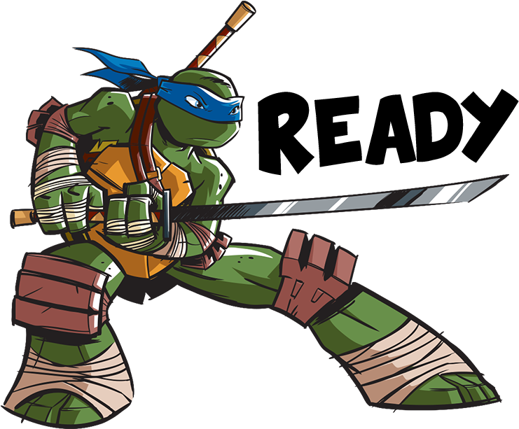 Animated Ninja Turtle Ready For Action PNG Image