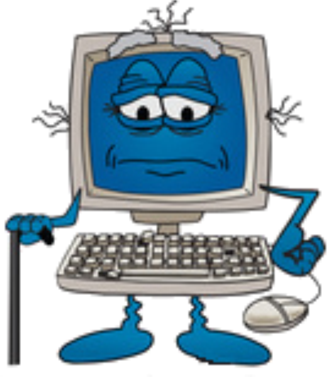 Animated Old Computer Character PNG Image