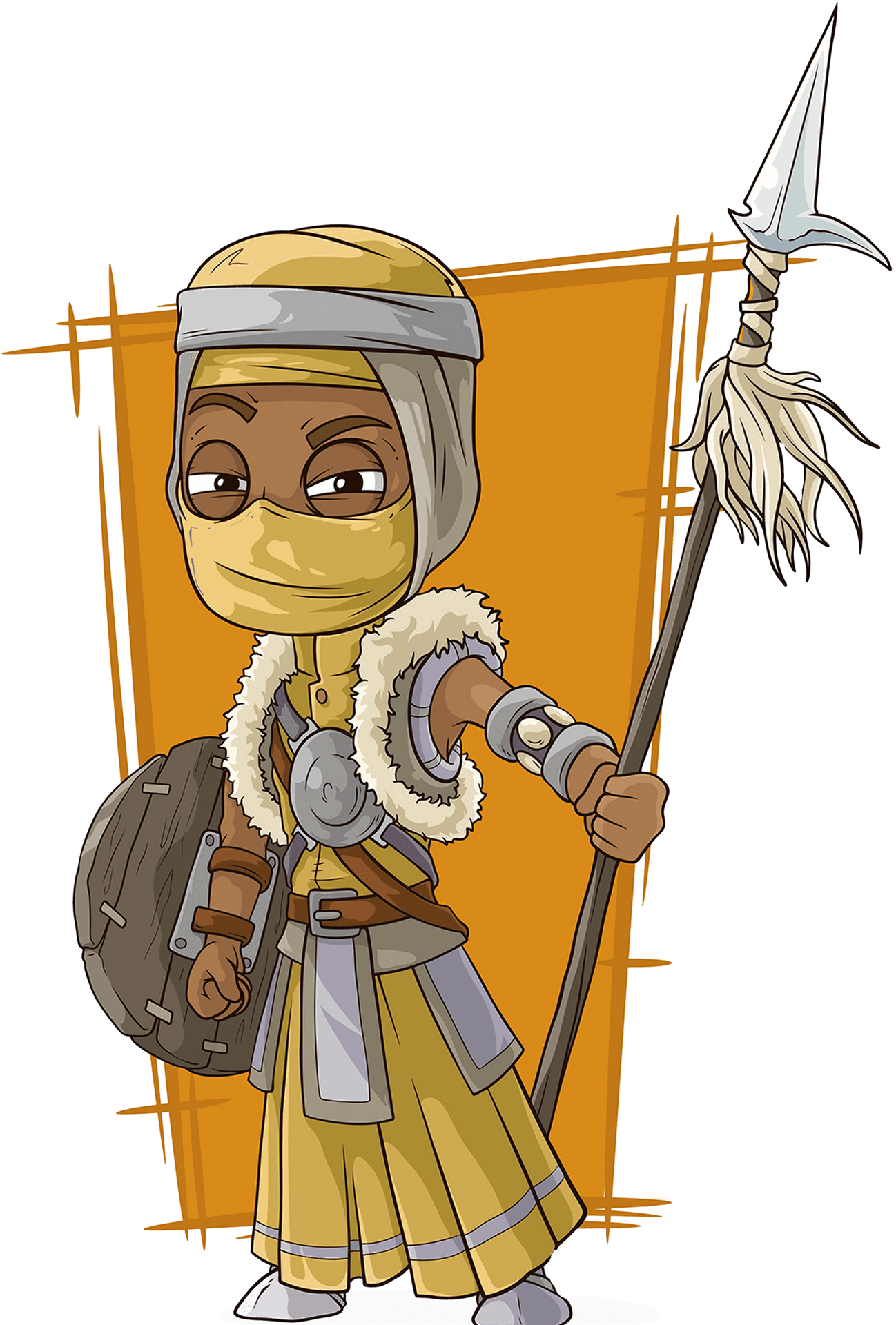 Animated Persian Warrior Character PNG Image