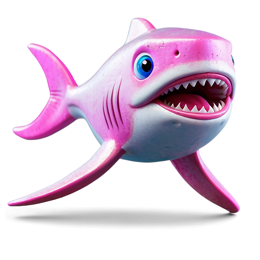 Animated Pink Baby Shark Png Tmt PNG Image