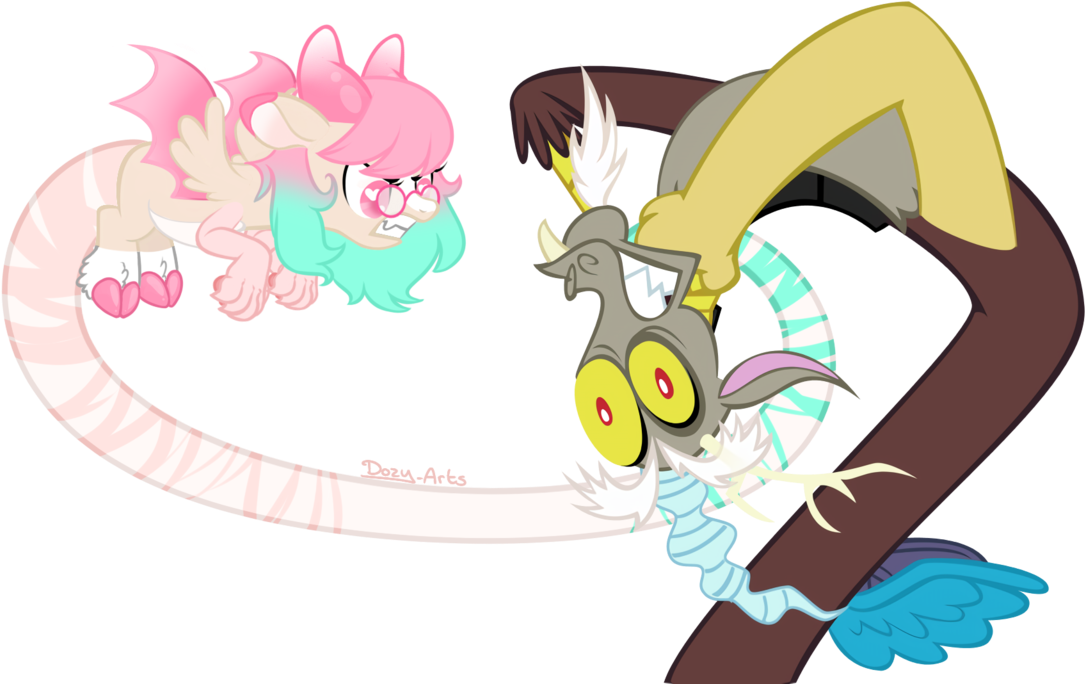 Animated_ Pink_ Pony_and_ Brown_ Creature_ Confrontation PNG Image