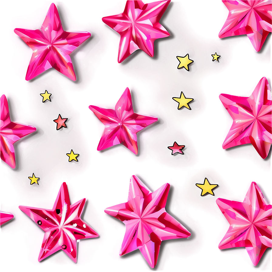 Animated Pink Stars Png 4 PNG Image