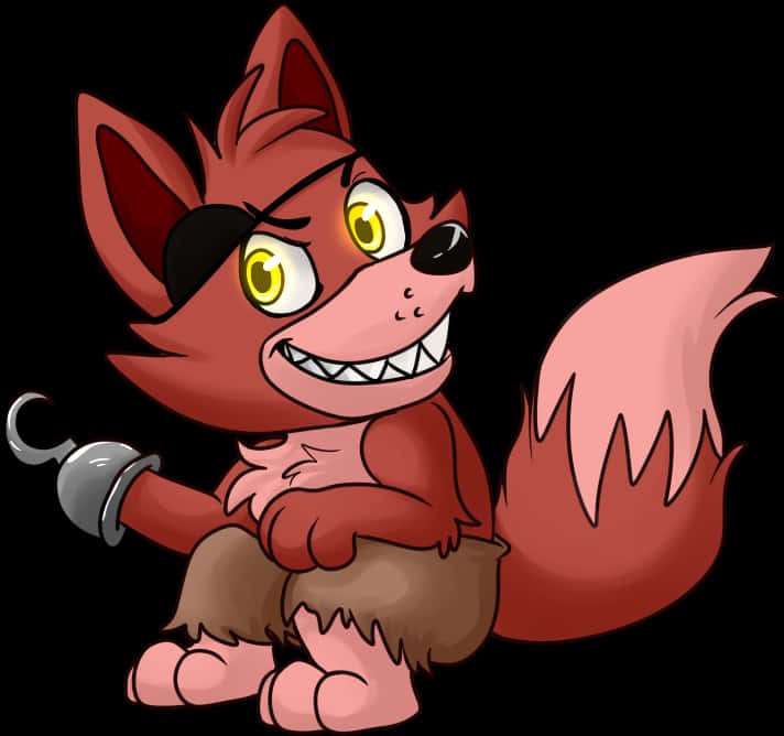 Animated Pirate Fox Character PNG Image